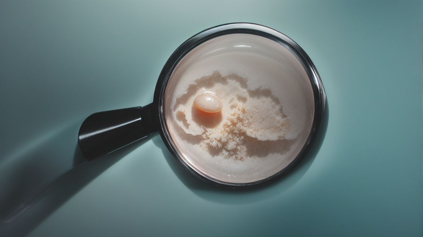 Magnifying glass highlighting a tooth on a white textured surface